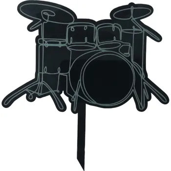 Jedlá dekorace na dort VypálímTi.cz Zápich do dortu - Bubny / Bicí