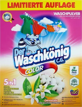 Prací prášek Der Waschkönig Color prášek s výtažky extraktu z pomerančů a bavlny 6 kg