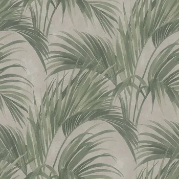 Tapeta Zambaiti Parati Béžová vliesová tapeta na zeď, Listy, Z66821, Satin Flowers, Zambaiti Parati, velikost 0,53 x 10,05 m