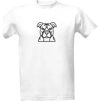 Pánská móda Tričko s potiskem TRIKO PES AMSTAF pánské