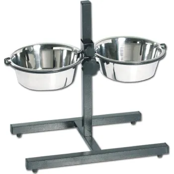 Miska pro psa Nerez stojan + misky, 2x2 l
