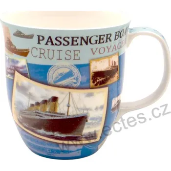 VOYAGER CRUISE velký porcelánový big hrnek PASSENGER BOAT historické lodě 400ml