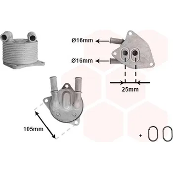Chladič motoru Chladič oleje, automatická převodovka VAN WEZEL 59013713