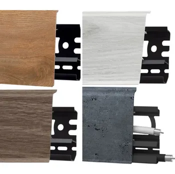 soklová lišta PRODOMOS line Podlahová soklová lišta PVC 70 x 2500 mm s kabelovým kanálem