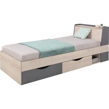 Postel DELTA | jednolůžko postel DL15 | 120x200 | UNI provedení | dub/antracit