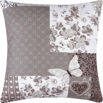 Povlak na polštářek DARRÉ Bavlněný povlak na polštář Srdce s motýly Velikost: 70 x 90