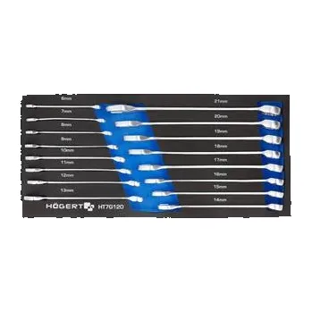 Klíč Högert Sada očkoplochých klíčů 16 ks, vložka EVA