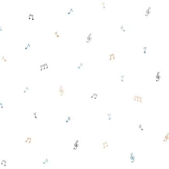 Tapeta ICH Wallcoverings Papírová dětská tapeta s notami 451-1, Pippo, ICH Wallcoverings, velikost 0,53 x 10,05 m