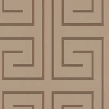 Tapeta Zambaiti Parati Luxusní hnědá geometrická vliesová tapeta na zeď Z76038, Vision, Zambaiti Parati, velikost 0,7 x 10 m