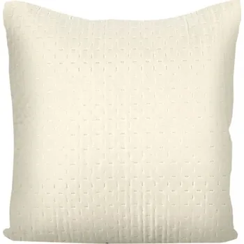 Povlak na dekorativní polštářek Luxusní béžově bílý přehoz s ornamenty 40 x 40 cm