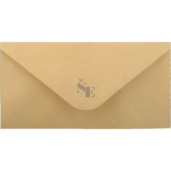 Obálka Obálka barevná Metalická s ražbou zlatá DL 220x110mm 190630 10ks