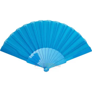 Karnevalový doplněk Modrý vějíř látkový