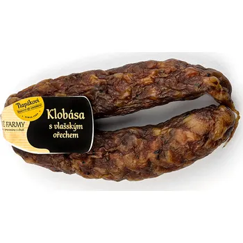 Klobása s vlašskými ořechy, min. 100 g