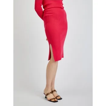 Dámská sukně Tmavě růžová dámská sukně s rozparkem