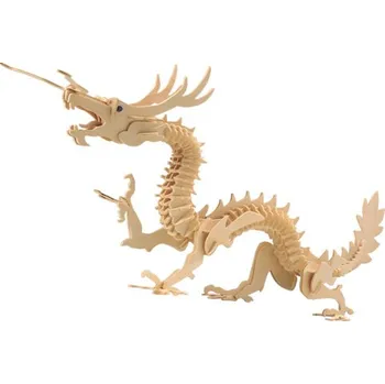 3D puzzle Woodcraft Dřevěné 3D puzzle drak