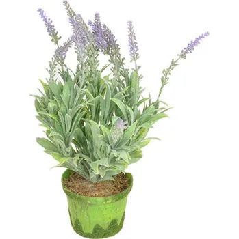 Zahradní dekorace Kozák Svitavy s. r. o. Květina v květináči umělá č.2, 10,5x10,5x32 cm