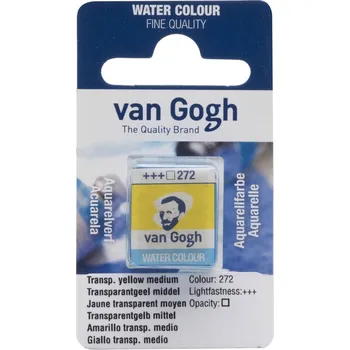 Vodová barva Akvarelová barva v půlpánvičce Van Gogh - 272 Transparent Yellow Medium