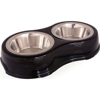 Miska pro psa Dvojmiska Twinnie černá 0,4l