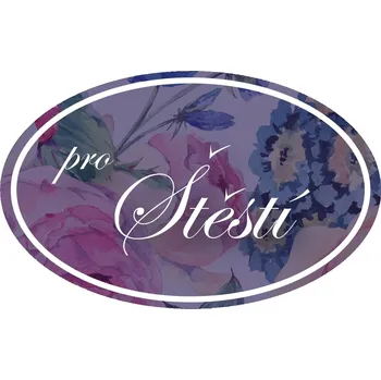 HOME ELEMENTS Samolepka 7*4,3 cm, Pro štěstí - fialová Home Elements