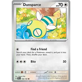 Karetní hra Dunsparce 156/193 - Paldea Evolved Typ karty: Non-Holo