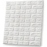 3D Samolepicí panel - cihlová tapeta - 1x kus 77 cm x 70 cm (0,54 m2) bílá cihla