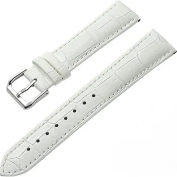 Řemínek na hodinky Kožený řemínek Ricardo Todi, bílý - 22 mm