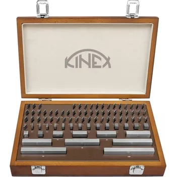 KINEX/K-MET Základní ocelové měrky KINEX, 87ks, tř. přesnosti 0, DIN&nbsp;861