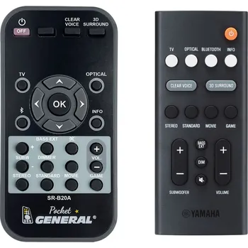 Dálkový ovladač YAMAHA SR-B20A - dálkový ovladač duplikát