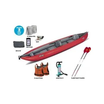 Kajak Gumotex TWIST 2/1 SET - III Zelená kajak + zdarma 2x pádlo Galasport 2.díl + 2x vesta NRS + pumpa Bravo 4L s manometrem + obal na mobil EG + transportní vak + sada lepení + termotrička Coolmax a klíčenku EG