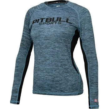 Potápěčské vybavení PitBull West Coast - dámský Rashguard L.S. PERFORMANCE tyrkysový melír M