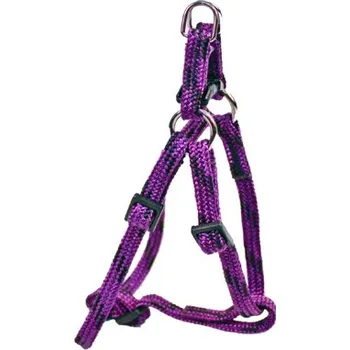 Postroj pro psa BAFPET Kšírky popruhové NYLON, barevno-černé Barva: Fialová, Rozměr: 10mm x OH 27-41cm 18411