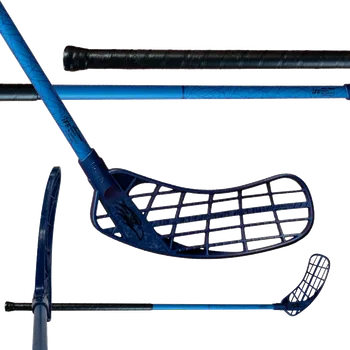 Florbalová hůl SALMING Hawk Ultralite JR 32 Blue/Black 82 (93 R) - 82 (93) cm/Pravá ruka dole