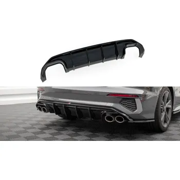 Nárazník Zadní difuzor Audi S3 Sedan 8Y černý lesklý plast