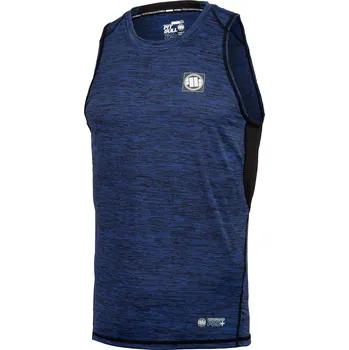 Pánské tričko PitBull West Coast - Pánský Tank Top Performance SMALL LOGO tmavě modrý melír L