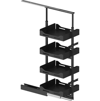 Kuchyňská skříňka Starax Potravinový stojan VALAN 1800 - 2000 mm s tlumením / Antracit 300 mm