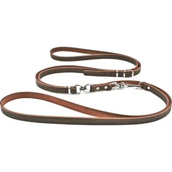 Vodítko pro psa BAFPET Kožené rychlovypouštěcí vodítko, zdobené, podvlékací Barva: Hnědá, Rozměr: 16mm x 175cm 50006