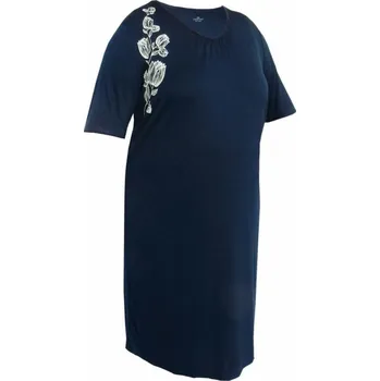 Dámské šaty Dámské šaty, krátký rukáv NASILA 881 tm.modrá 5XL