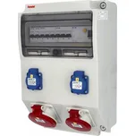 Famatel rozvodnice zásuvková IP44, jištěná s chráničem 40/4/003, 2x 230V,1x16/5, 1x32/5 / v310 - ZSF20101000.1 /3959/