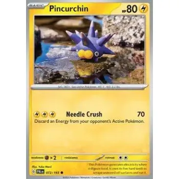 Sběratelská karetní hra Pokémon PAL 072/193 Pincurchin - Paldea Evolved Stav: Near Mint, Verze: REVERSE HOLO
