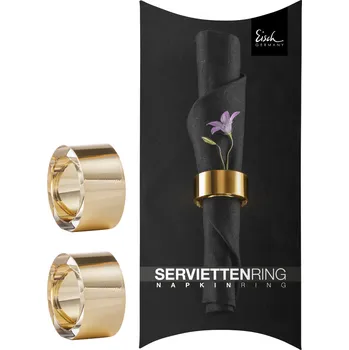 Kroužek na ubrousek Eisch NAPKIN RINGS Sada 2 kroužků na ubrousky zlatý