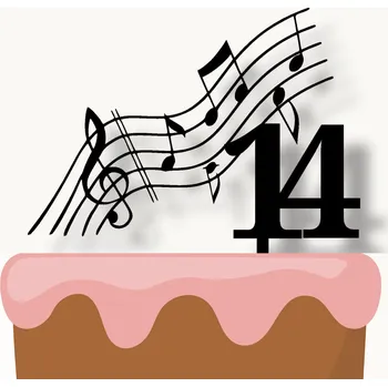 Party dekorace svetzdobeni Zápich na dort NOTY 14