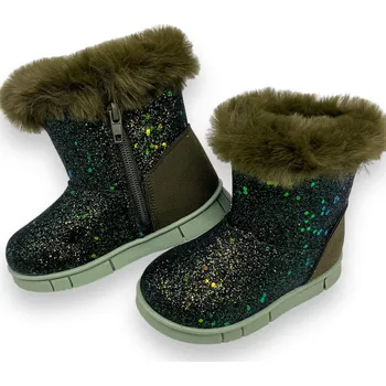 Dívčí zimní obuv AH Dívčí zelené sněhule Barva: Zelená, Velikost: 23