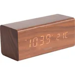 Karlsson, Budík LED Block tmavé dřevo - Formadore