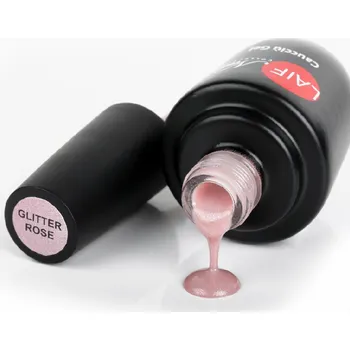 Umělé nehty Laif Kaučukový Glitter Rose UV/LED Gel 15ml