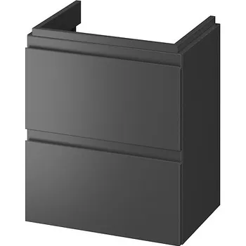 Koupelnový nábytek Cersanit Moduo Slim, závěsná umyvadlová skříňka 60x38x57 cm, antracitová matná, S590-076-DSM