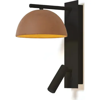 Luxcambra Nástěnná hliněná lampička ke čtení Absis Reader Vertical Barva stínítka: Terracotta, Barva svítidla: Černá 2731