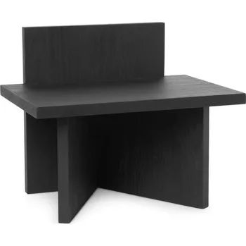 Stolička Ferm Living Stolička Oblique, black stained ash