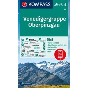 KOMPASS Wanderkarte 38 Venedigergruppe, Oberpinzgau 1:50.000 (DE)