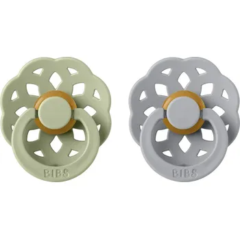BIBS Boheme dudlíky z přírodního kaučku 2ks / Sage + Cloud Velikost dudlíků: 2: od 6 měsíců