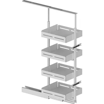 Kuchyňská skříňka Starax Potravinový stojan VALAN 1800 - 2000 mm s tlumením / Bílý 300 mm